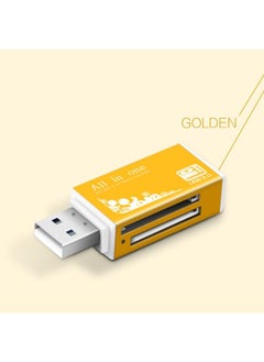 Multi in 1 Memory SD Card Reader for Memory Stick Pro Duo Micro SD,TF,M2,MMC,SDHC MS Card(Gold)