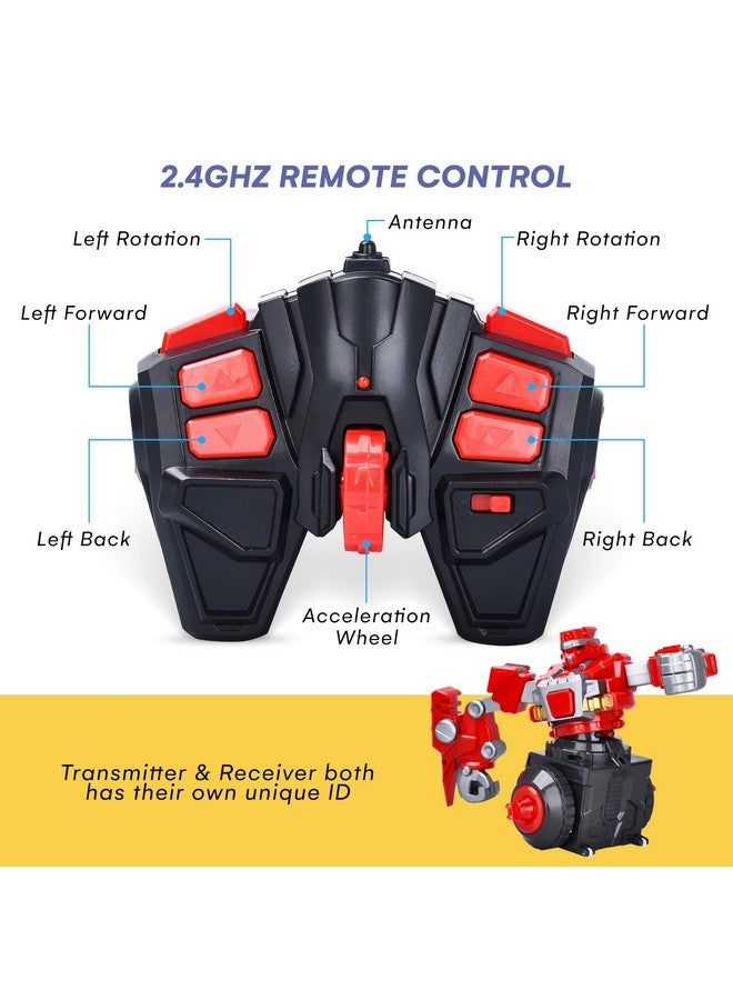 Top Race Remote Control Robot - 2Pcs - Fighting Robot Remote Control Toy, Lights, And Sounds - 360° Rotate Rc Intelligent Robots For Kids - Red And Blue Robot Toy - Image 5