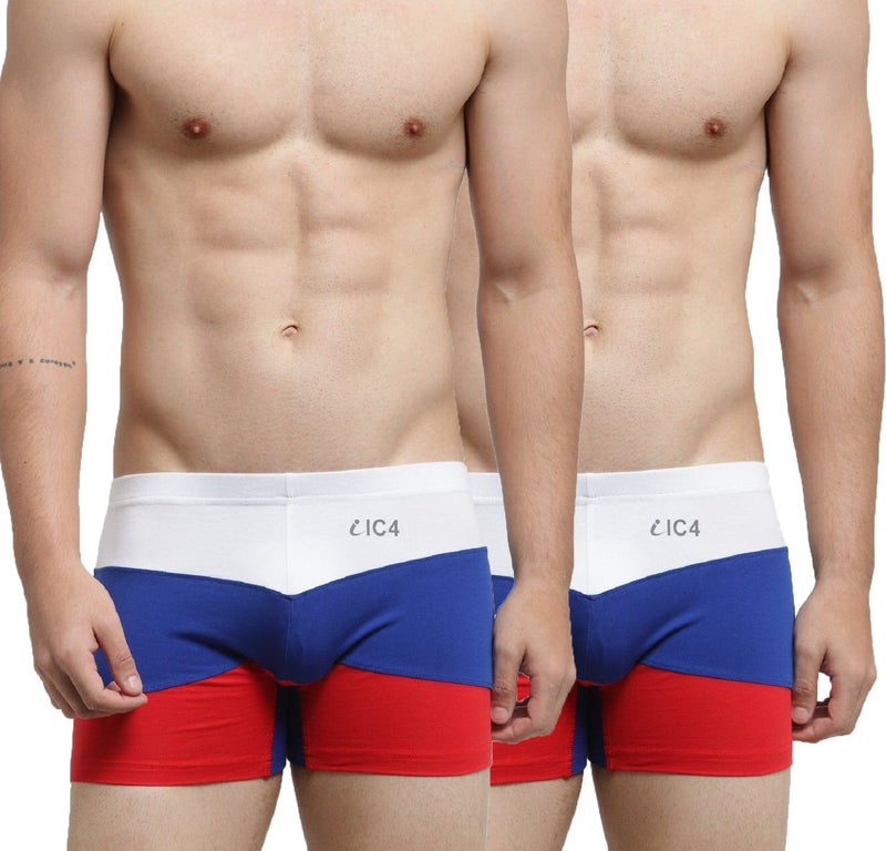 IC4 Store Men's Trico Trunk Pack of 2 - Red, White, Blue - Image 1