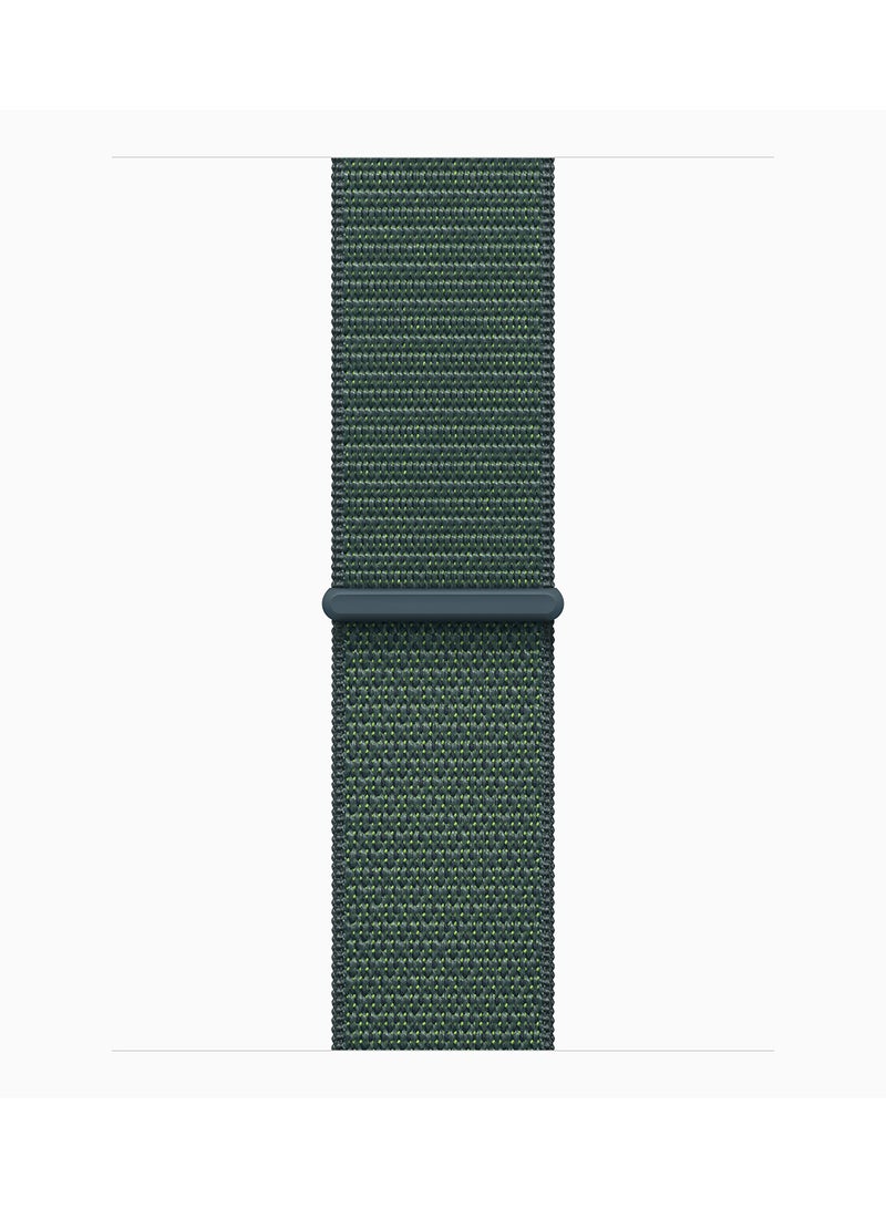 Apple Watch SE (2024) GPS + Cellular 44mm Starlight Aluminium Case With Lake Green Sport Loop - Image 3