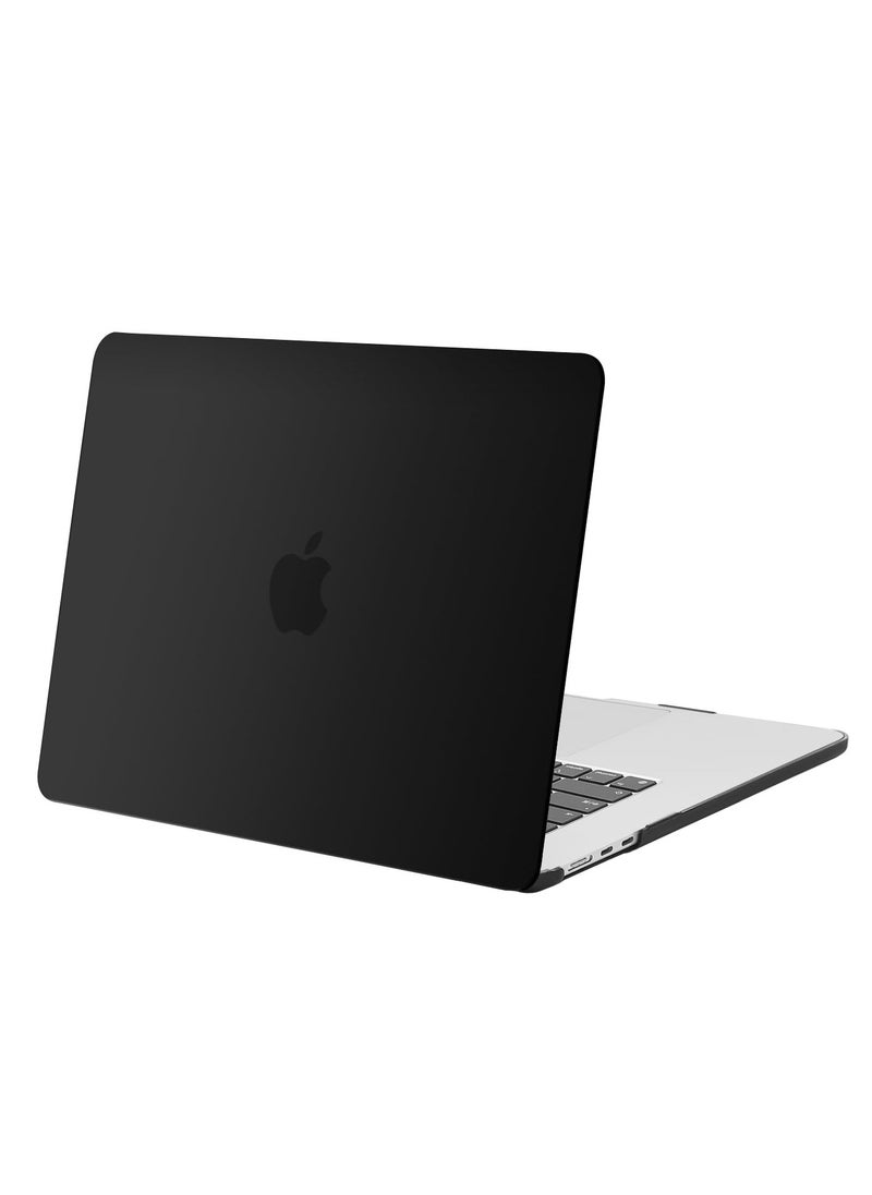 SYOSI MacBook Air 15 inch 2023 Case, Model A2941 with M2 Chip, Durable Hard Shell Cover for a Fit and Showcase, Protective Plastic Hard Shell Case Cover, Black  - Image 1