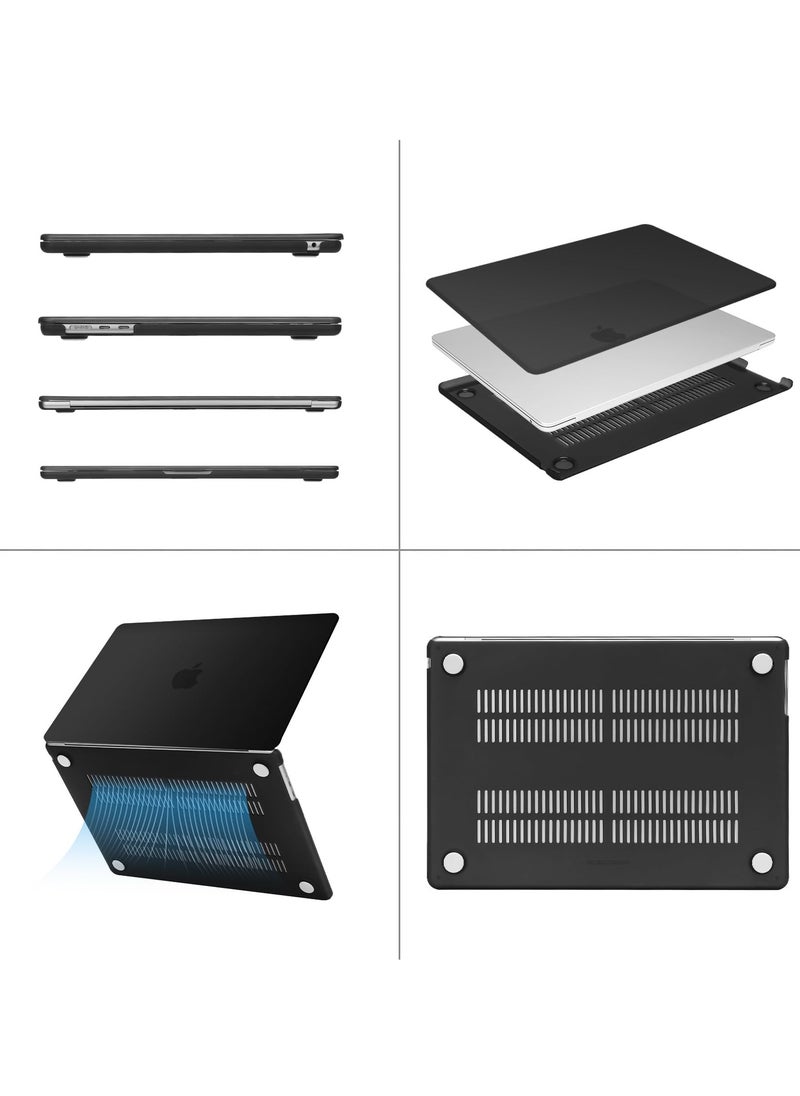 SYOSI MacBook Air 15 inch 2023 Case, Model A2941 with M2 Chip, Durable Hard Shell Cover for a Fit and Showcase, Protective Plastic Hard Shell Case Cover, Black  - Image 5