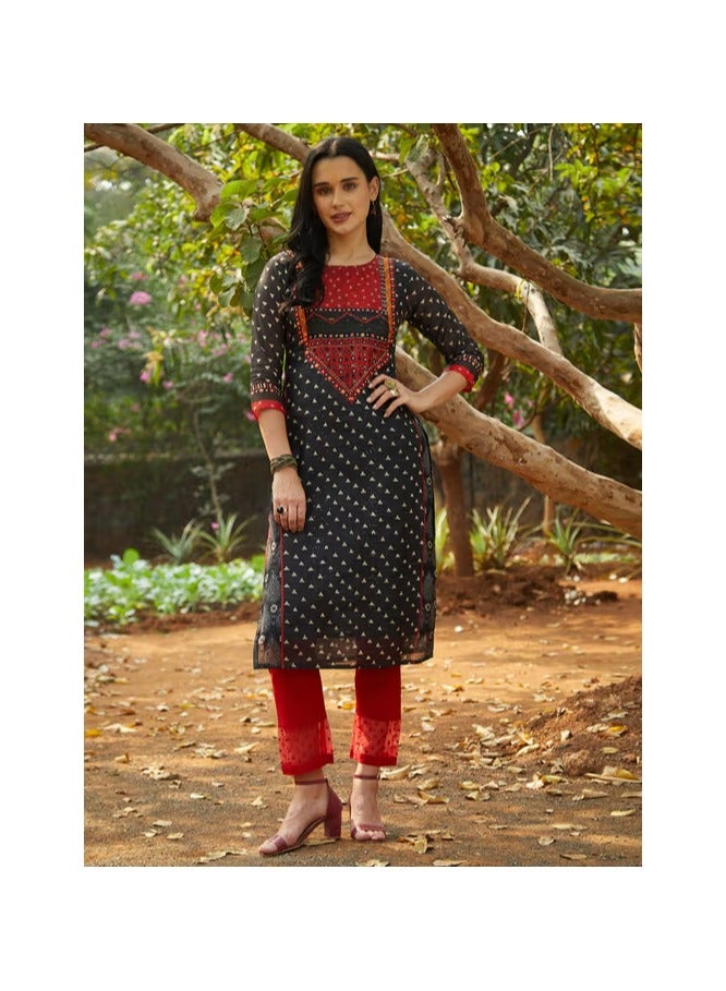 kolaba Printed Embroidered Kurti - Image 1