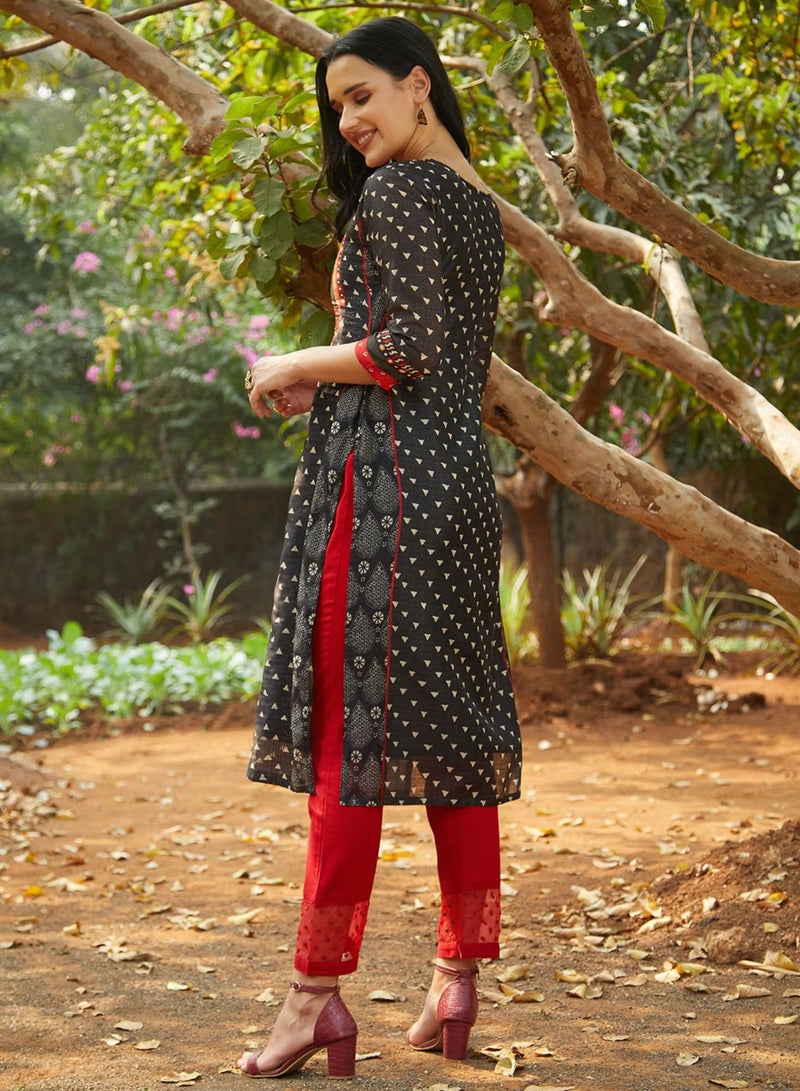 kolaba Printed Embroidered Kurti - Image 2