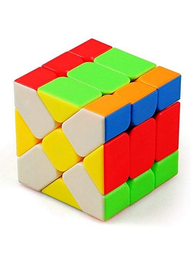 D ETERNAL - D ETERNAL YJ Yileng Fisher Cube High Speed Stickerless Magic Shape mod Brainteaser Puzzle Cube,Multicolor - Image 1