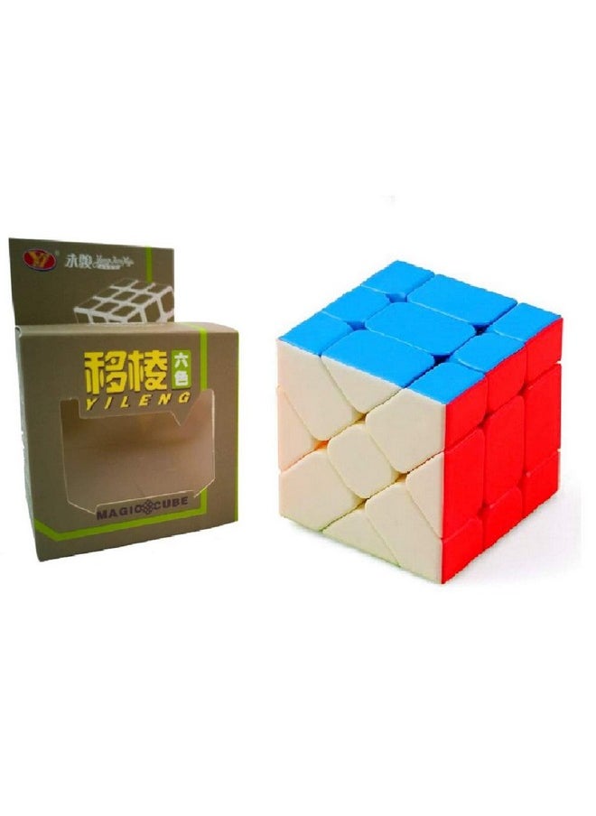 D ETERNAL - D ETERNAL YJ Yileng Fisher Cube High Speed Stickerless Magic Shape mod Brainteaser Puzzle Cube,Multicolor - Image 1