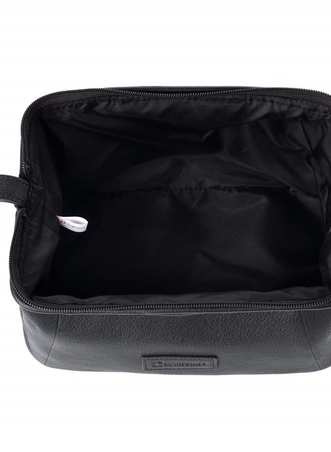 Alpine Swiss Lauter Toiletry Bag Genuine Leather Shaving Kit Dopp Kit Travel Case