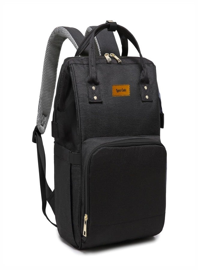 Laee cute Diaper Bag for Mothers for Travel, Maternity Bag for Newborn Baby,Multiple Pocket Water Resistant Hospital Bag for moms (Black) - Image 1