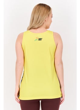 Adidas Women Sportswear Fit Sleeveless Outdoor Tank Top, Yellow  - Image 2