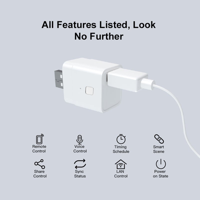 8PCS Tuya Micro 5V Wireless USB Smart Adaptor Flexible and Portable Make USB Devices Smart via Tuya APP Voice Control Compatible with Google Home - Image 4