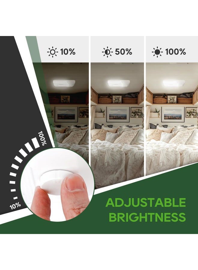 RVGUARD RV LED Ceiling Single Dome Light, 12V LED Lights, Interior Light with Adjustable Brightness & Memory Function, 6500K Cold White, for RV, Trailer, & Camper Van, 5 Pack - Image 2