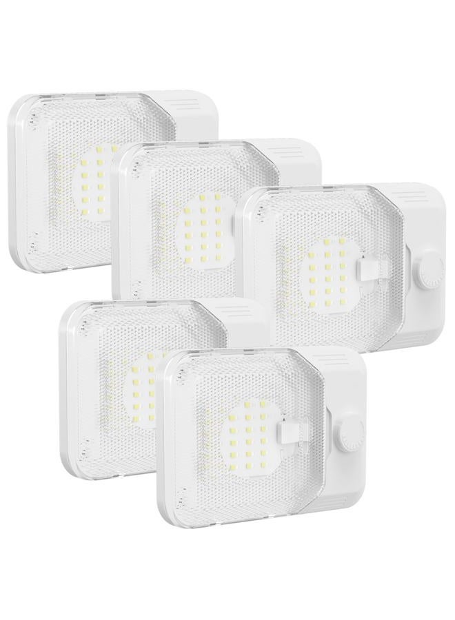 RVGUARD RV LED Ceiling Single Dome Light, 12V LED Lights, Interior Light with Adjustable Brightness & Memory Function, 6500K Cold White, for RV, Trailer, & Camper Van, 5 Pack - Image 1