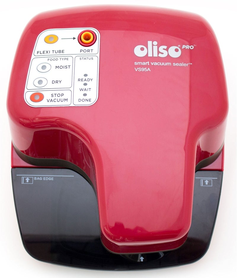 Oliso Pro Smart Vacuum Sealer for Food Storage Red