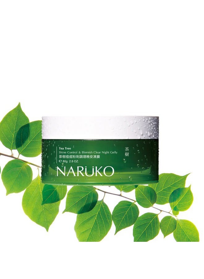 Naruko Tea Tree Overnight Sleep Gelly, Sleeping Facial Mask, Skin Care for Hydrating, Pore Refining and Relxation, 2.8 oz, 80g - Image 2