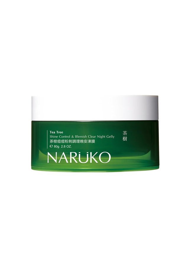Naruko Tea Tree Overnight Sleep Gelly, Sleeping Facial Mask, Skin Care for Hydrating, Pore Refining and Relxation, 2.8 oz, 80g - Image 1