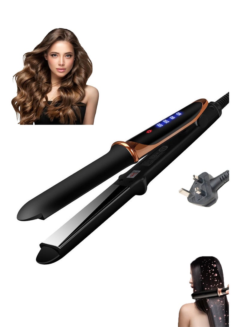 ستيلكور مكواة فرد الشعر وتجعيده 2 في 1 تسخن حتى 260 درجة مئوية، مكواة فرد الشعر السيراميكية عالية الحرارة، تقنية الأيونات، 4 ألواح عائمة للتحكم في درجة الحرارة مع خاصية الاهتزاز - Image 1