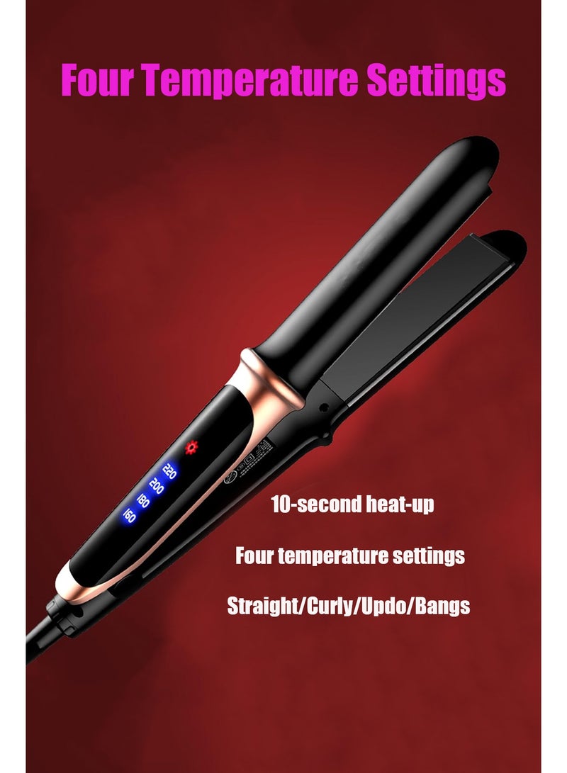 ستيلكور مكواة فرد الشعر وتجعيده 2 في 1 تسخن حتى 260 درجة مئوية، مكواة فرد الشعر السيراميكية عالية الحرارة، تقنية الأيونات، 4 ألواح عائمة للتحكم في درجة الحرارة مع خاصية الاهتزاز - Image 2