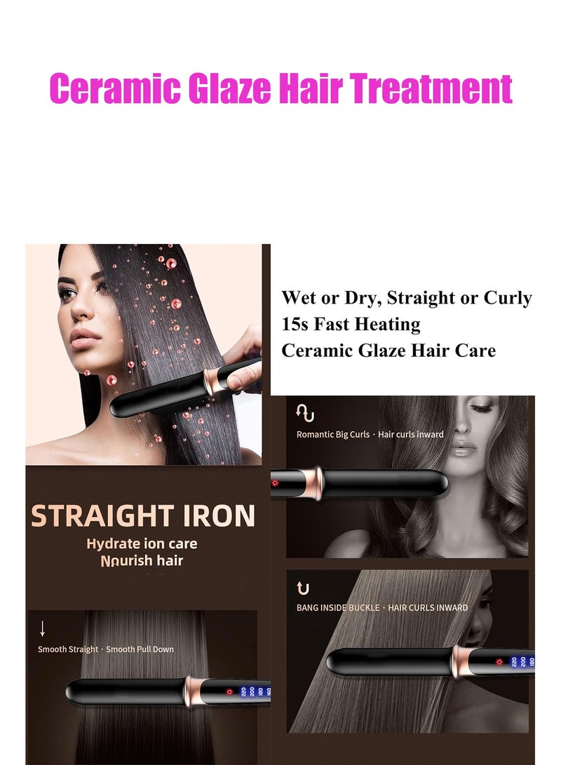 ستيلكور مكواة فرد الشعر وتجعيده 2 في 1 تسخن حتى 260 درجة مئوية، مكواة فرد الشعر السيراميكية عالية الحرارة، تقنية الأيونات، 4 ألواح عائمة للتحكم في درجة الحرارة مع خاصية الاهتزاز - Image 3