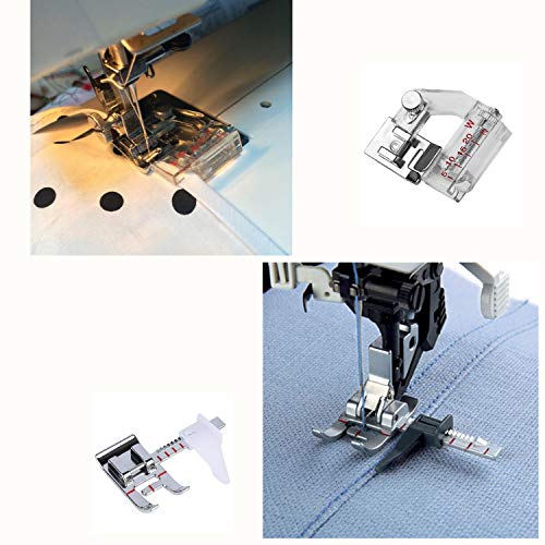 Windman Sewing Hemming Set Includes 3Pcs Wide Hem Foot,3Pcs Narrow Rolled Hem Presser Feet,Bias Tape Binder Foot and Adjustable Guide Presser Foot for Brother Singer Janome Low Shank Sewing Machine - Image 5