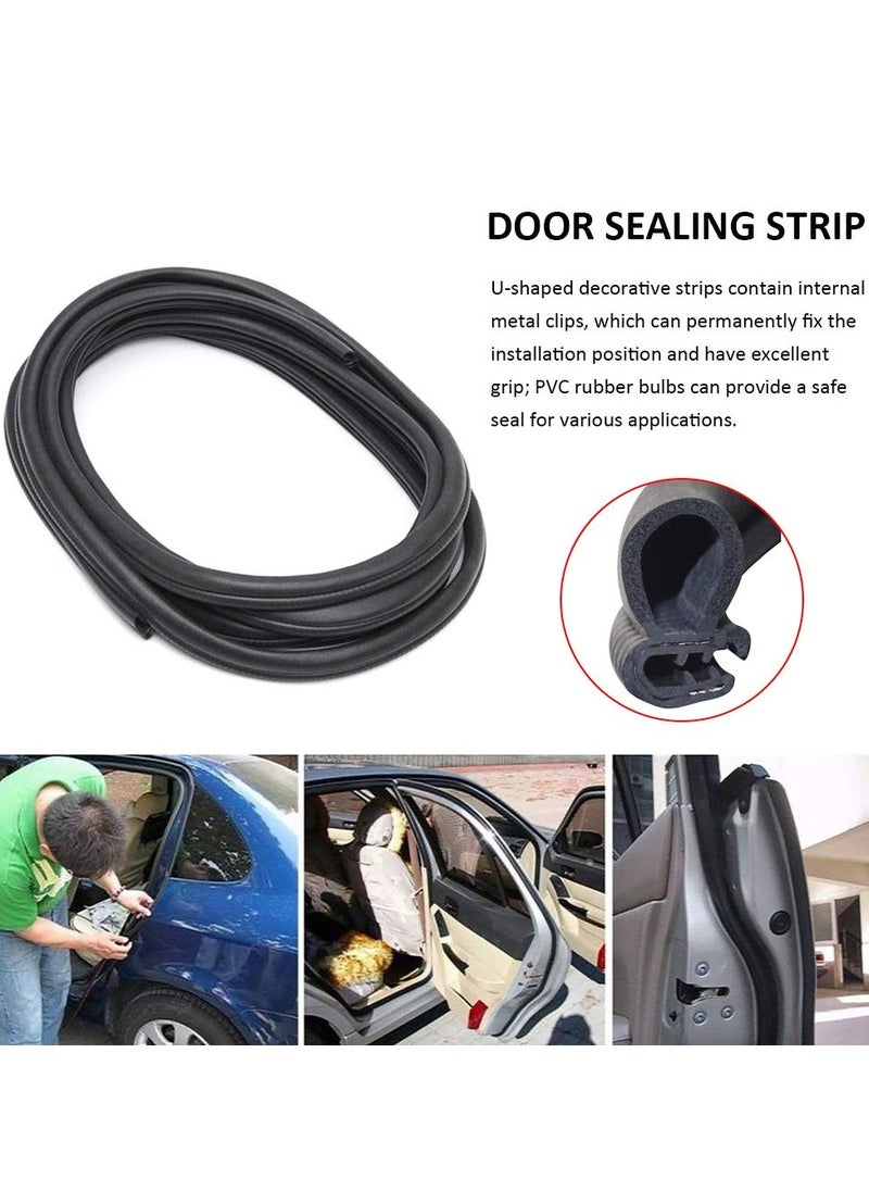 SYOSI Car  Rubber Seal, Automotive Door Rubber Seal Trim Seal Strip with Side Bulb for Cars, Boats, Trucks, RVs and Home Applications - PVC Bulb Trim with EPDM Rubber Seal (20Ft)  - Image 4