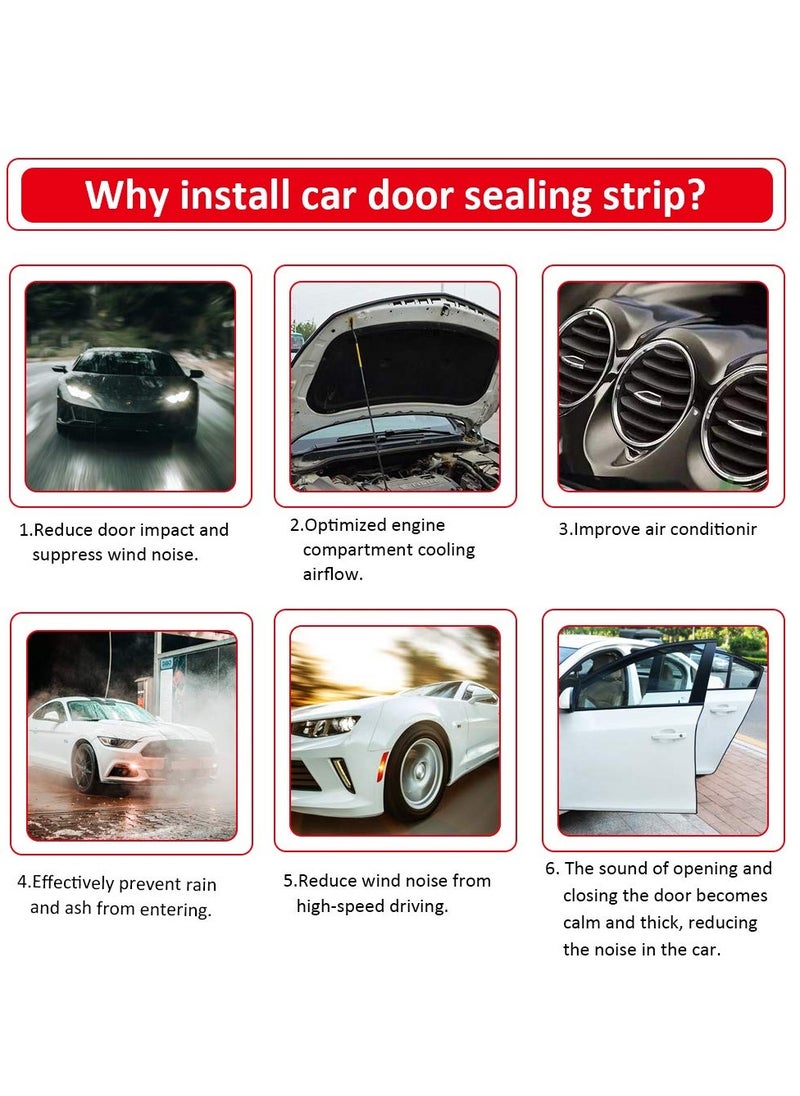 SYOSI Car  Rubber Seal, Automotive Door Rubber Seal Trim Seal Strip with Side Bulb for Cars, Boats, Trucks, RVs and Home Applications - PVC Bulb Trim with EPDM Rubber Seal (20Ft)  - Image 3