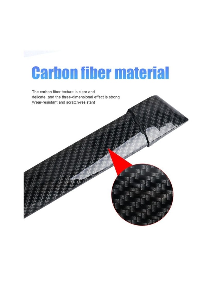 MUNTAQI 120cm 47 inch Universal Carbon Fiber Rear Spoiler Light for Cars Black LED Auto Third Brake Stop Signal Light 12V - Image 2