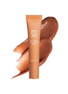U Beauty The Plasma Tinted Lip Compound - Anti-Wrinkle & Anti-Aging Treatment - Shimmery Plumping Lip Gloss, Hyaluronic Acid, Shea Butter, Salicylic Acid & Peptides Deeply Hydrate, Sunset - 15 Ml 