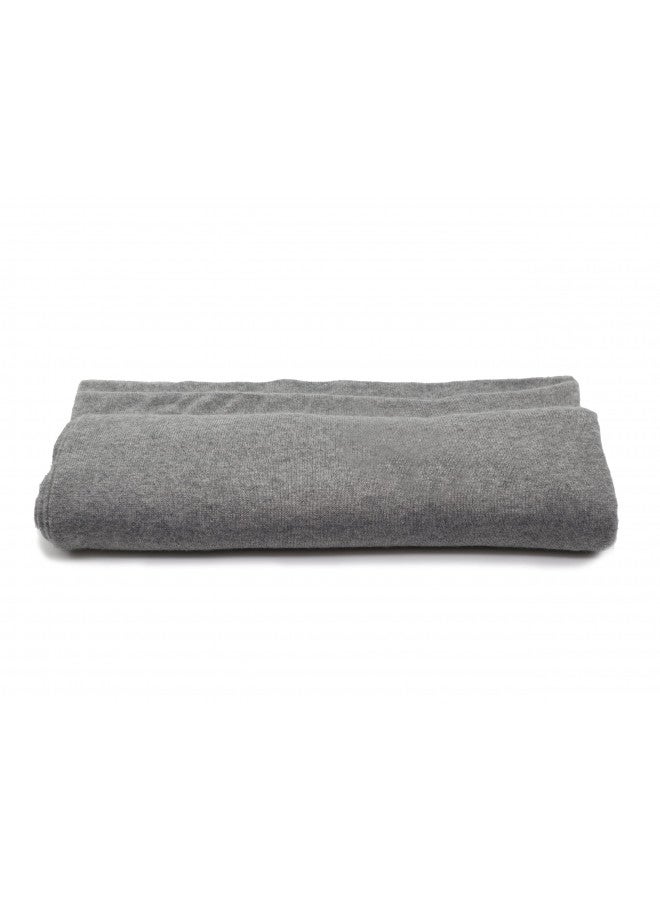 State Cashmere State Cashmere Reversible Throw Blanket - Ultra Soft Accent Blanket for Couch, Sofa & Bed Made with 100% Inner Mongolian Cashmere - Crafted Home Accessories - (Beige/Heather Grey, 60"x50")  - Image 4