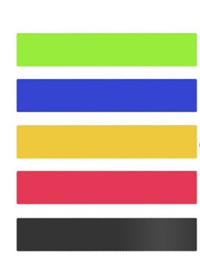 yongsheng 5-Piece Elastic Resistance Exercise Band Set，5 Pack Rubber Flexible Stretchable Bouncy Fidget Foot Bands Strips for Chair Seats Desk  - Image 1