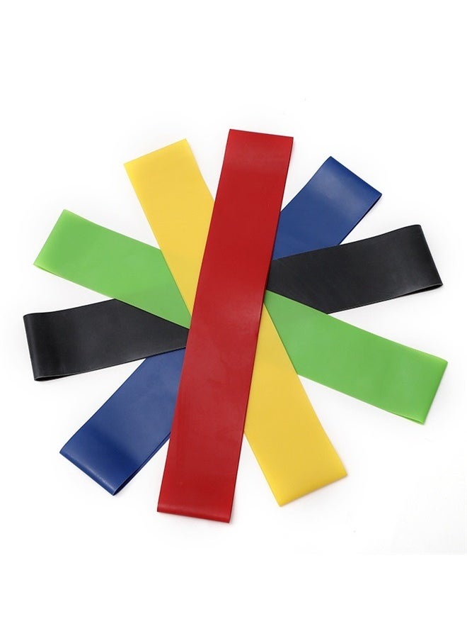 yongsheng 5-Piece Elastic Resistance Exercise Band Set，5 Pack Rubber Flexible Stretchable Bouncy Fidget Foot Bands Strips for Chair Seats Desk  - Image 2