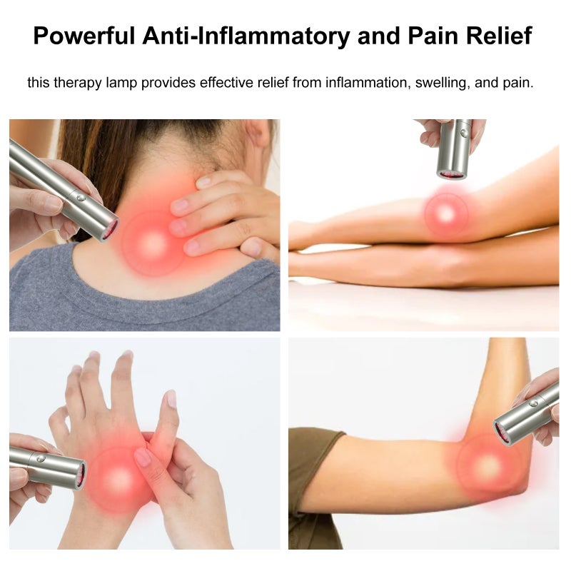 Therapy Lamp: Silver 3-Light-Source Device - 850nm 660nm 630nm Wavelengths, Rechargeable Lithium Battery for Pain Relief, Enhanced Blood Circulation, Immune Boost for Home Office Travel Use - Image 5