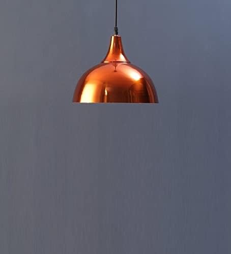 kinis Decorative Hanging Lamp/Pendant Lamp/Ceiling Light to Décor Home/Living Room/Bedroom/Office/Dining/Cafe/Restaurants, 10 Inch Dome, Copper (Pack of 1, with Bulb) - Image 2