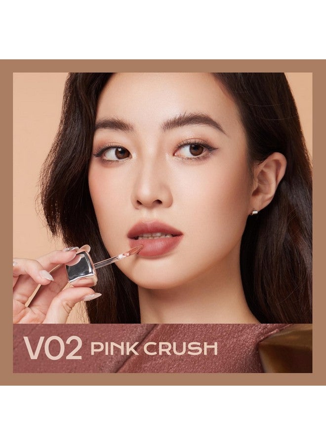 Mistine Makeup Velvet Lip Gloss Matte Lip Cream Liquid Lipstick Softening With Hyaluronic Acid Lip Tint, Non-Sticky Lightweight Lip Color V02 Pink Crush 0.1 Fl Oz - Image 3