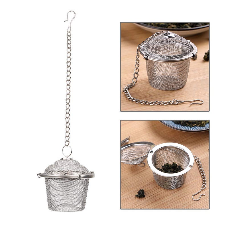 EVALUEMART Stainless Steel Filter Infuser 4.5cm Basket Shaped for Green and Loose Leaf Tea With Chain and Hook (Pack of 20) - Image 3