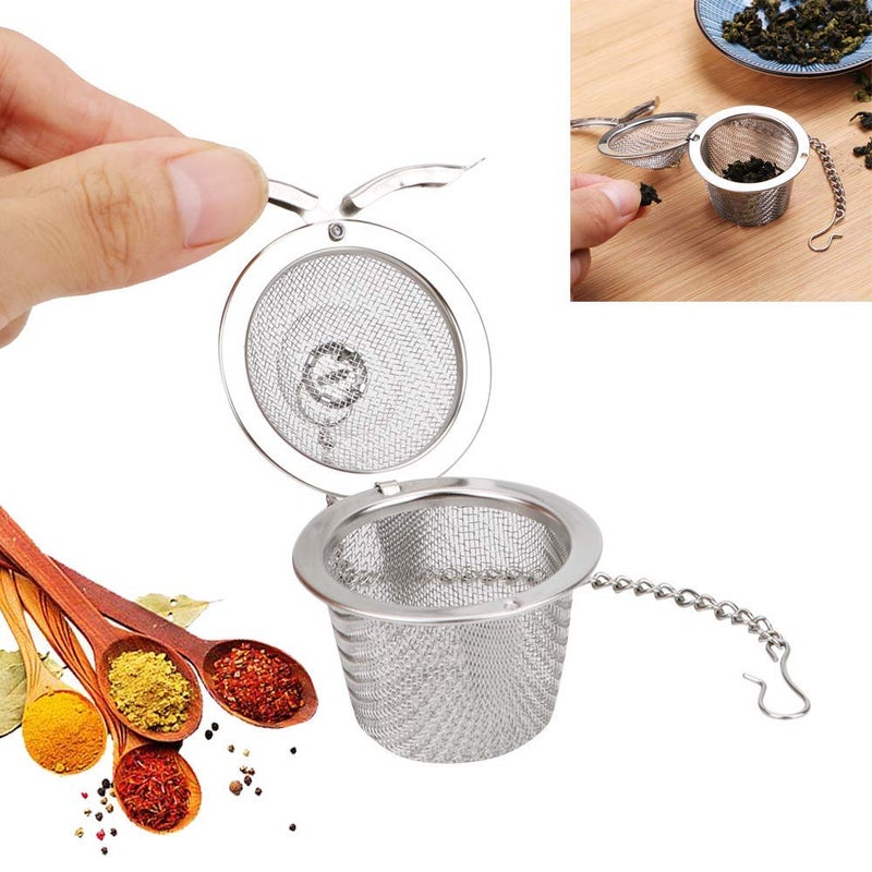 EVALUEMART Stainless Steel Filter Infuser 4.5cm Basket Shaped for Green and Loose Leaf Tea With Chain and Hook (Pack of 20) - Image 2