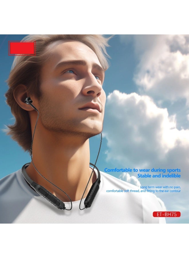 Earldom ET-BH75 Wireless Headphones with Bluetooth 5.0, High-Resolution Sound, Up to 10 Hours of Battery Life, Black - Image 5