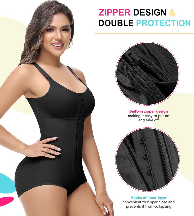 SHAPSHE Fajas Colombianas Moldeadoras De Cintura Y Abdomen Faja Body Shaper Stage 2 Faja Post Surgery Compression Garment Waist Trainer Shapewear Tummy Control Shaping Girdles for Waist Abdomen Black - Image 3