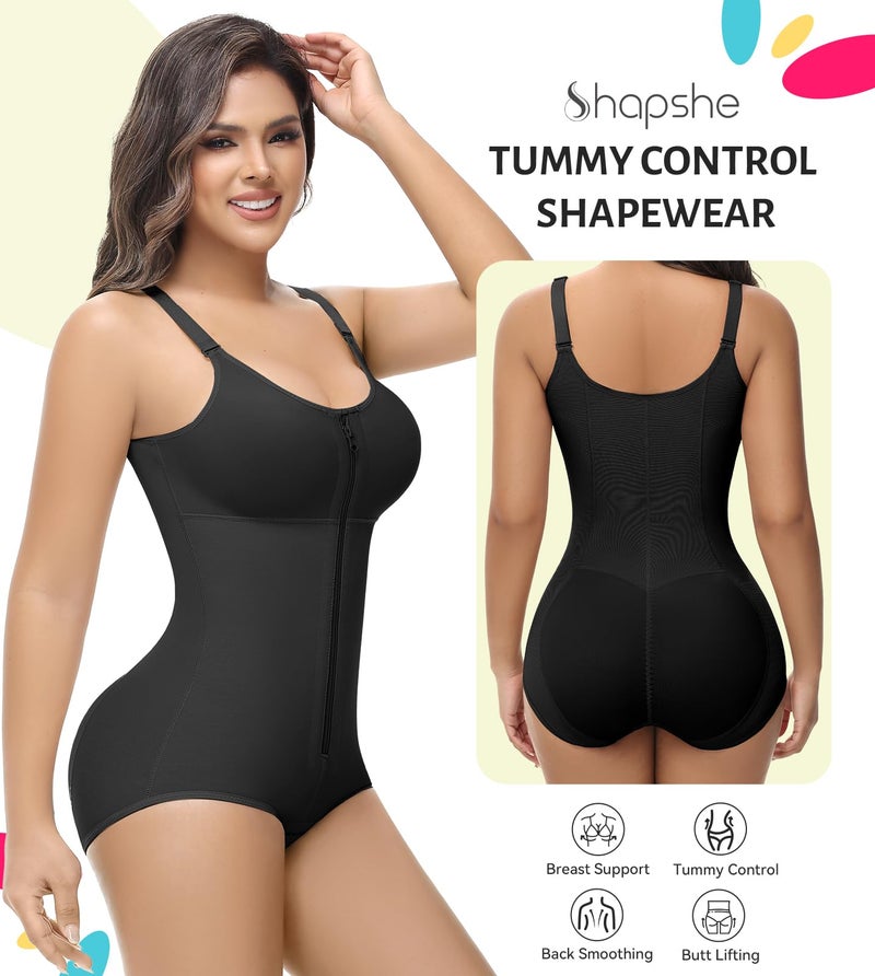 SHAPSHE Fajas Colombianas Moldeadoras De Cintura Y Abdomen Faja Body Shaper Stage 2 Faja Post Surgery Compression Garment Waist Trainer Shapewear Tummy Control Shaping Girdles for Waist Abdomen Black - Image 2