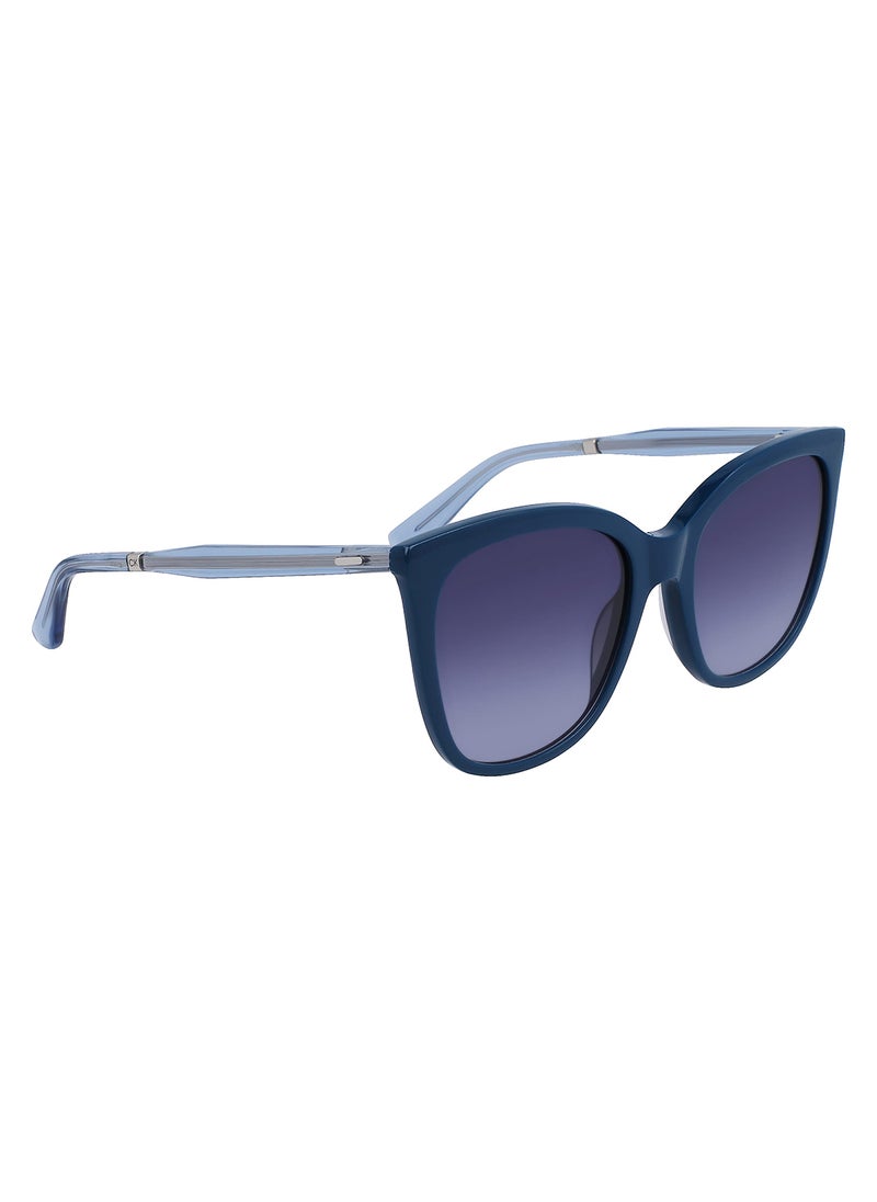 CALVIN KLEIN نظارة شمسية مستطيلة للنساء - CK23500S-438-5519 - مقاس العدسة: 55 مم  - Image 2