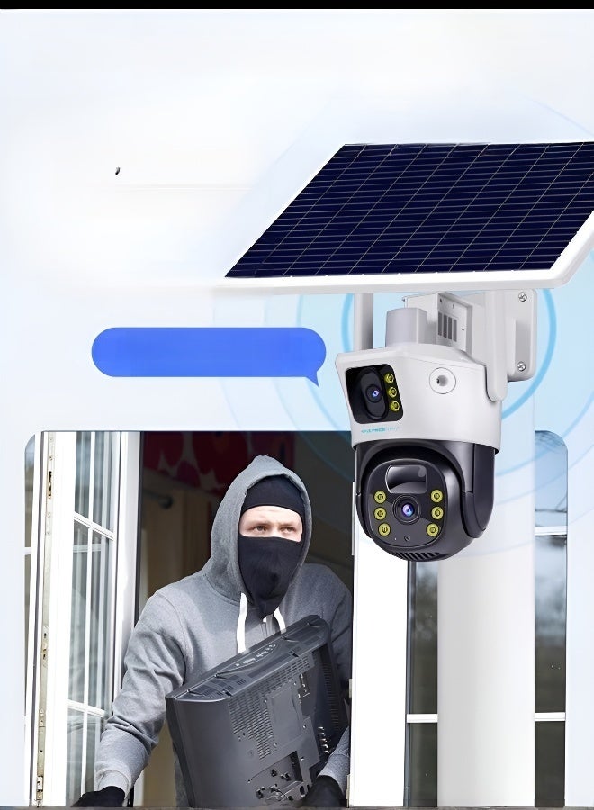 Generic Outdoor Security Solar Camera  Wireless Camera for Home  full color, night vision, HD Camera 5MP Wi-Fi CCTV Camera Night Vision IP66 Dustproof Waterproof two-way talk support AI Human & Vehicle Detection Micro SD Card Slot (up to 256GB) - Image 2