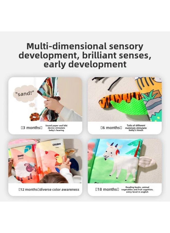 Children's Early Education 0-3 Years Old 1 Toy Hand Tearing Book Can Bite Baby Tearing Book 6 Months Baby Cloth Book Baby Class A-Color: Unbreakable Cloth Book "baby Daily" Is Available For Babies  - Image 3