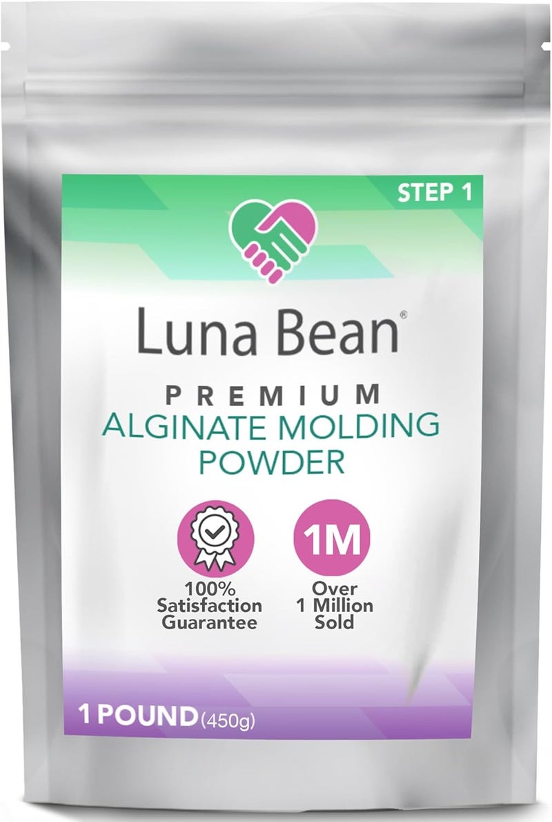 Casting Keepsakes Luna Bean Premium Alginate Molding Powder - 1 Pound (454g) for Hand and Foot Casting - Image 1