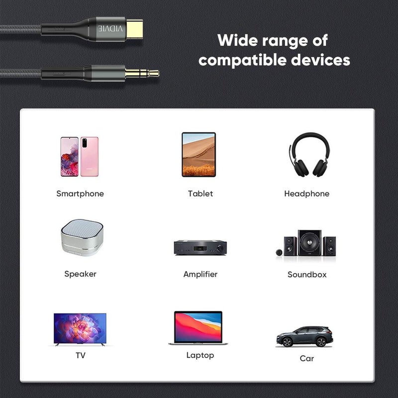 Vidvie AL1111 Type-C Audio Cable  Premium High Fidelity Sound for Type-C Devices - Image 3
