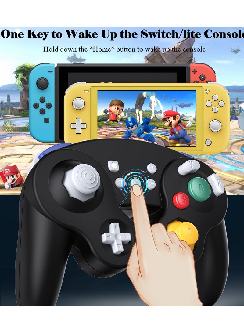 Exlene Gamecube Controller Switch, Wireless Pro Controller for Nintendo Switch/Lite/PC/Android/iOS/Steam, Support Wake Up, Motion, Adjustable Rumble, Turbo  Auto Turbo - Image 2