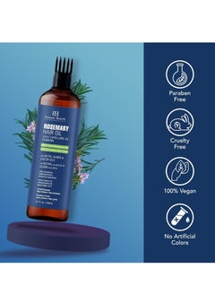 Botanic Hearth Botanic Hearth 100% Pure Rosemary Oil for Hair Growth (6.7 fl oz, Pack of 2) | Infused with Biotin, Jojoba Oil & Castor Oil | Hair Strengthening Treatment | Nourishing & Volumizing | Non GMO Verified  - Image 2