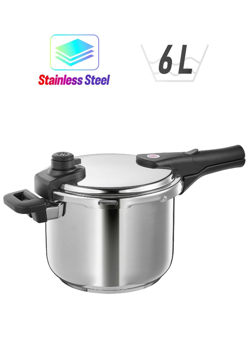 Pressure Cooker Stainless Steel 6L