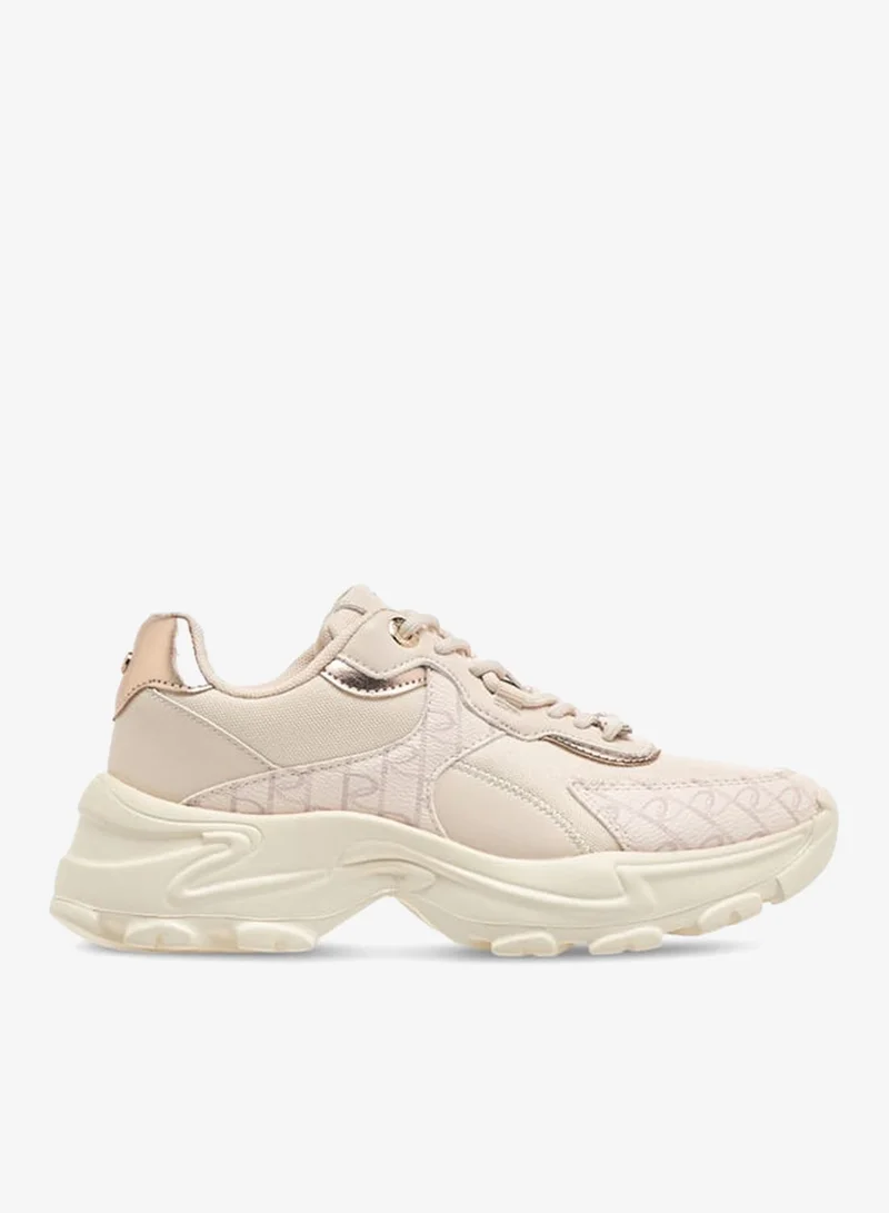 Women Panelled Lace-Up Platform Sneakers