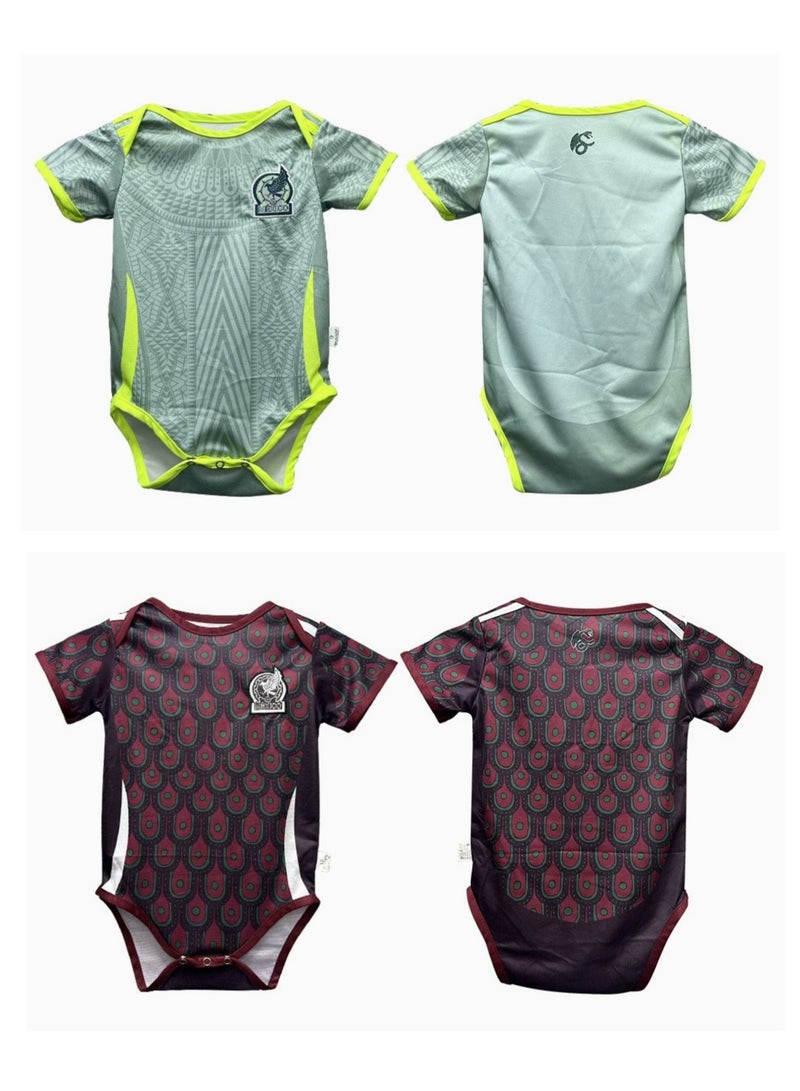 RedMapleTEK 2-PACK Football-themed Baby  Onesies