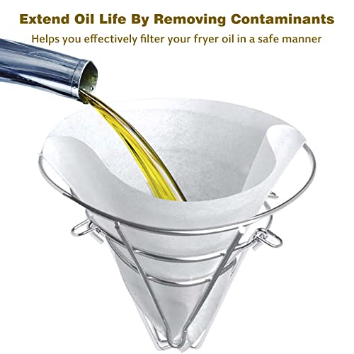AYUSEB 30 Pack 10" Deep Fryer Oil Filters, Best Non Woven Cooking Oil Strainer, Premium Maple Syrup Filter Set, Cones Commercial Filter for Restaurants, Kitchen, Cafes, Food Trucks, Hotels - Image 3