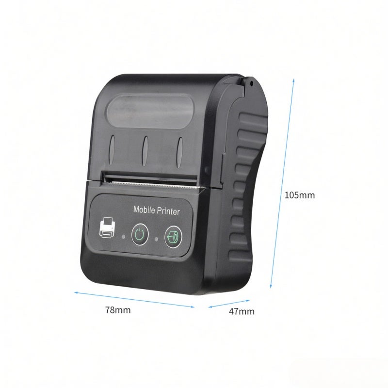 Bt Printer: 57mm Paper Width 203dpi Resolution - Inkless Thermal Print Receipt Printer for Mobile Vehicle, Retail, Restaurant Use - Image 2